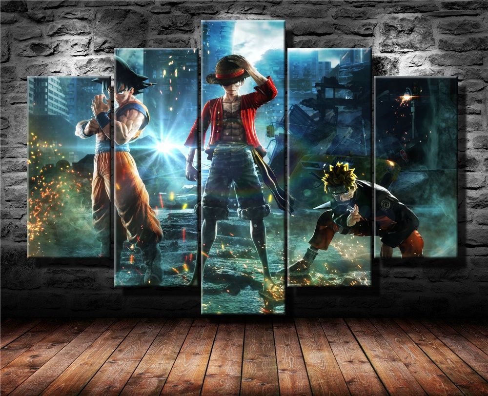G-554 Jump Force Video Game Fabric Poster Goku Luffy Naruto 20x30 24x36 