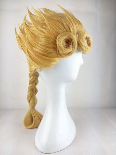Anime JoJo/'s Bizarre Adventure Giorno Giovanna Cosplay Wig Men Daily Yellow Hair