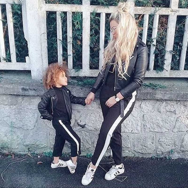 Madre e hija Ropa Familia Pantalones deportivos para familias 2018 Nueva llegada Corriendo Pantalones de ajuste Madre e hija Ropa Familia Pantalones deportivos para familias 2018 Nueva llegada Corriendo Pantalones de ajuste