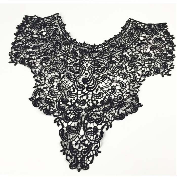 DIY Fashion Floral Collar Crochet Lace Neckline Clothes Sewing Applique
