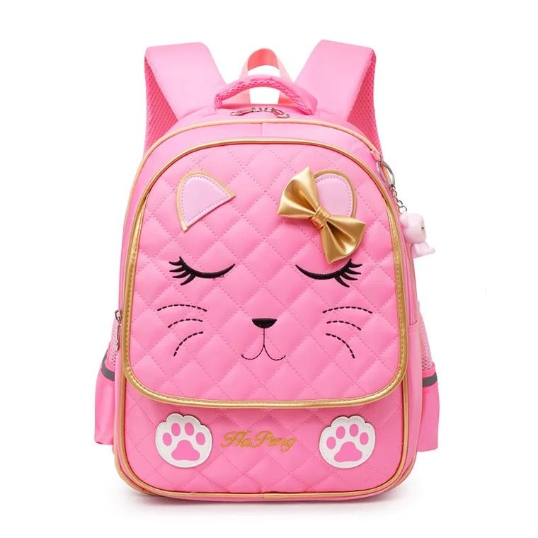 Efree Cute Cat Face Bow Diamond Bling Waterproof Pink School Backpack Girls Book Bag Efree Cute Cat Face Bow Diamond Bling Waterproof Pink School Backpack Girls Book Bag