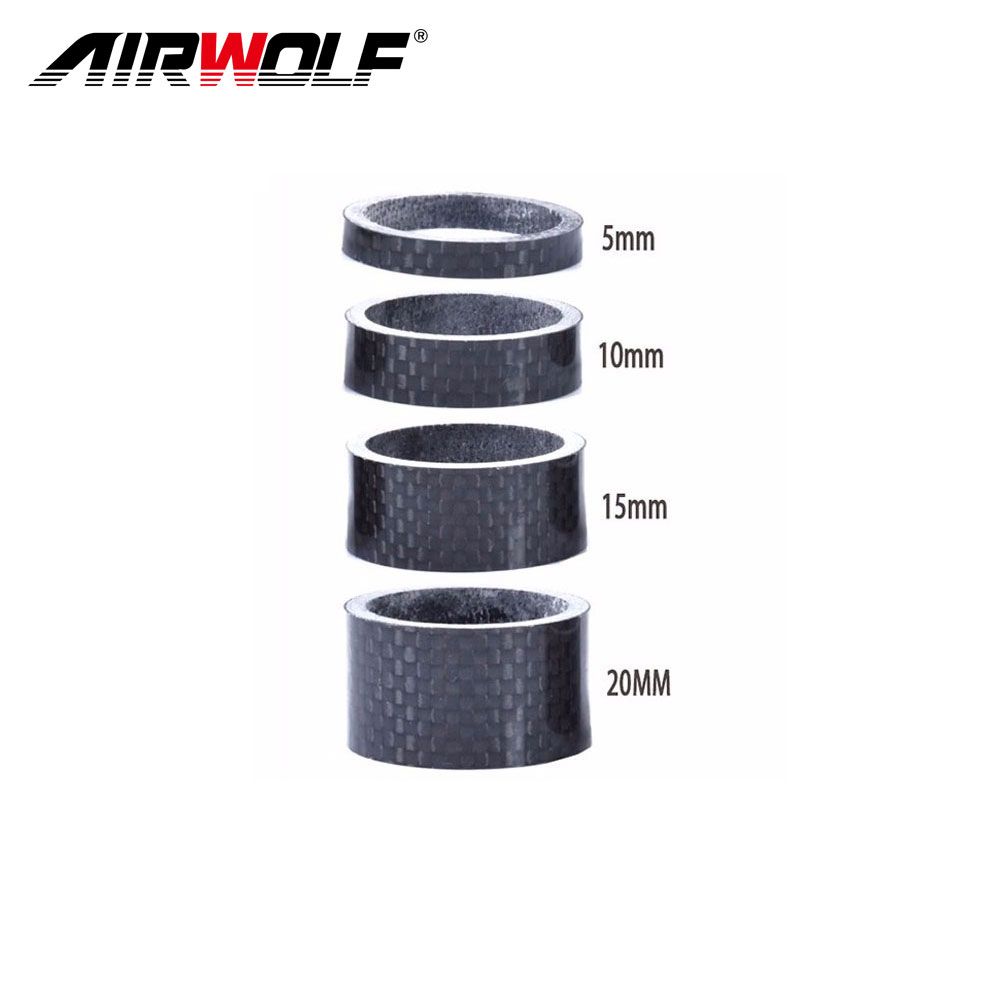 New 4PCS Bicycle Bike MTB Carbon Fiber Headset Spacers 5//10//15//20mm Stem Washer