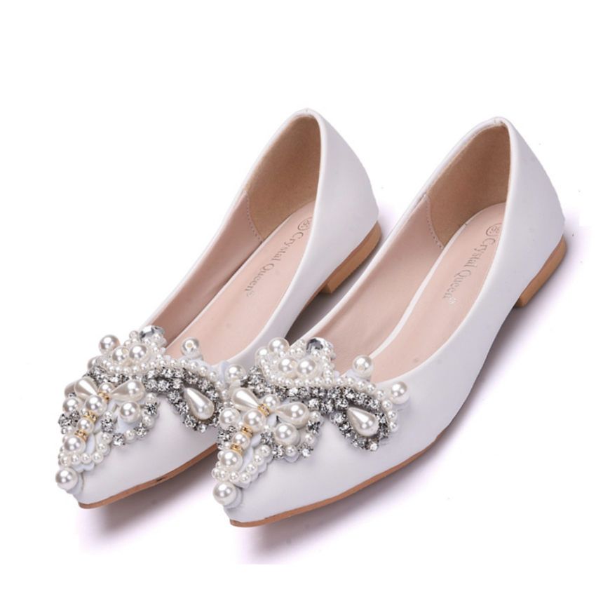 womens flat wedding shoes