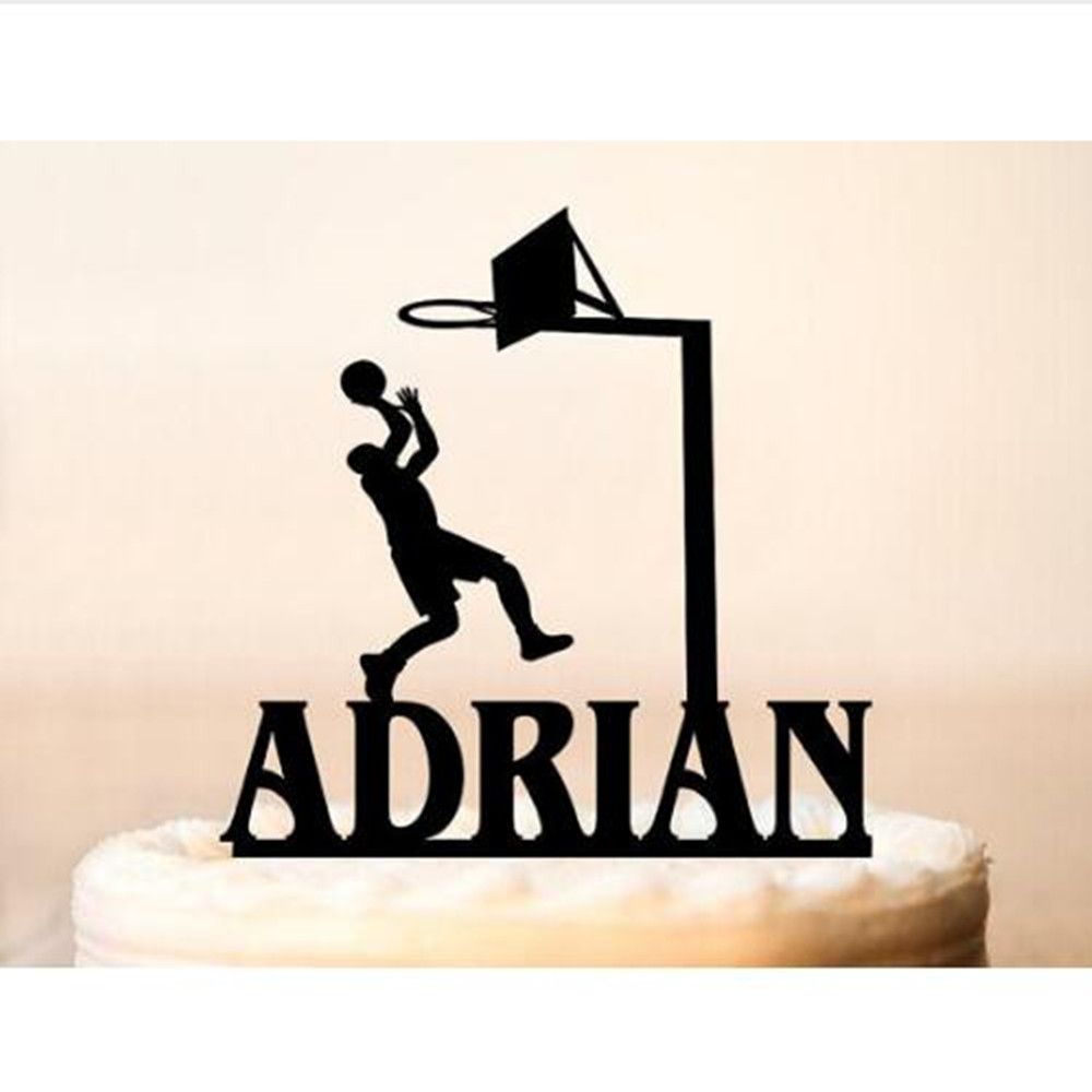 2020 Personalized Name Sport Style Cake Topper Unique Basketball Birthday Gift Cake Topper Decoration For Boys From Lvzhigarden001 11 45 Dhgate Com