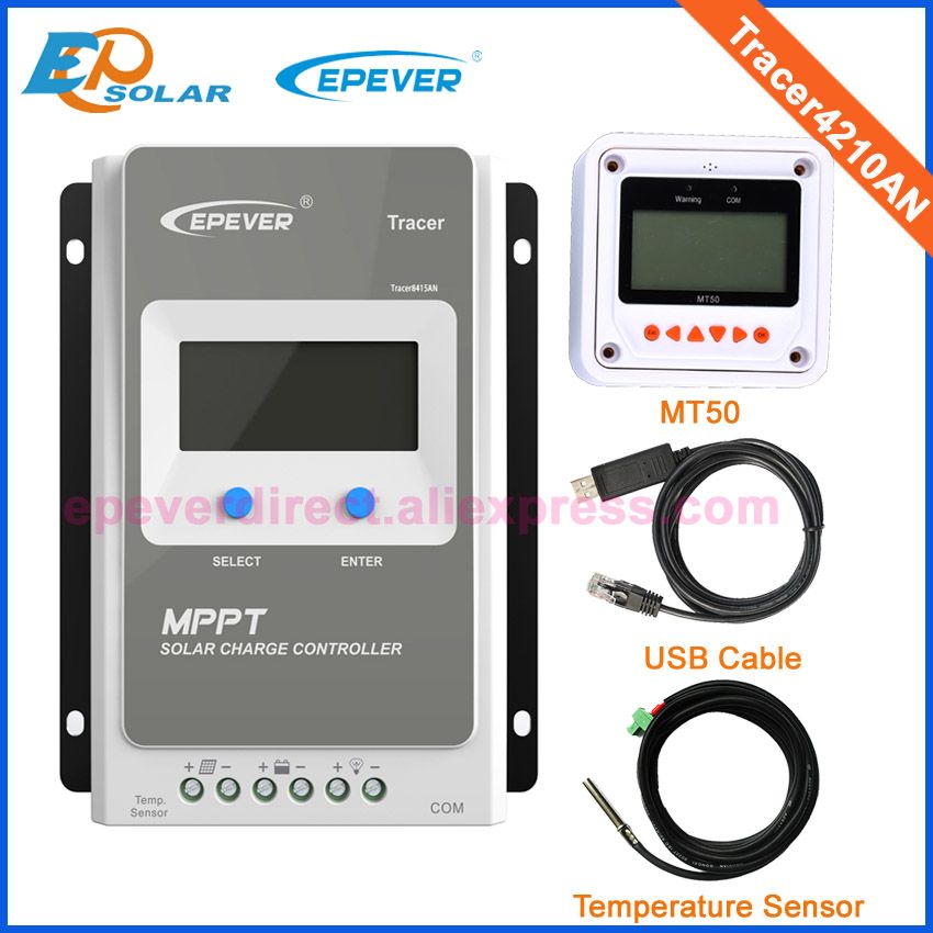 12V 24V 40A MPPT Solar Charge Controller USB & MT50 Panel Meter & PC