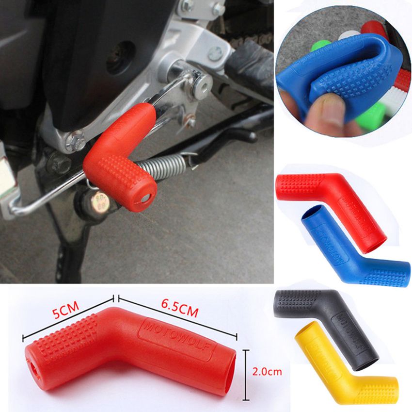 SUNERLORY Motocicleta Universal Palanca de Cambios Palanca de Goma Calcetín Palanca de Cambios Arranque Zapata Caja de Cambio Protectores Cubiertas Moto Piezas de Repuesto Rojo
