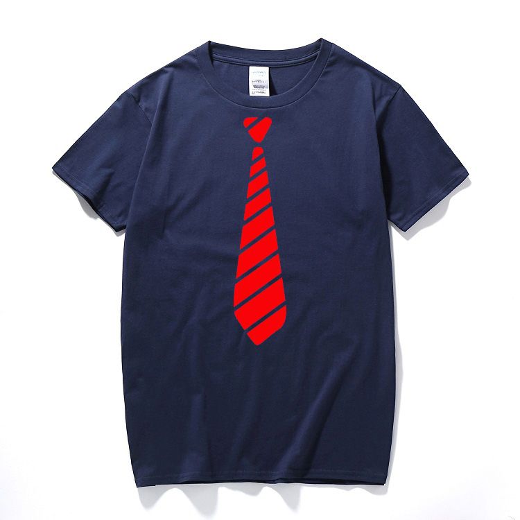 t shirt with tie printed on it
