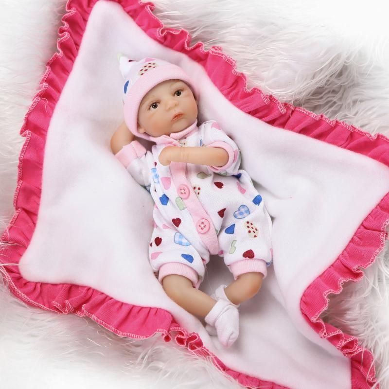 super mini baby 8/" doll soft gentle touch silicone vinyl handmade child gift