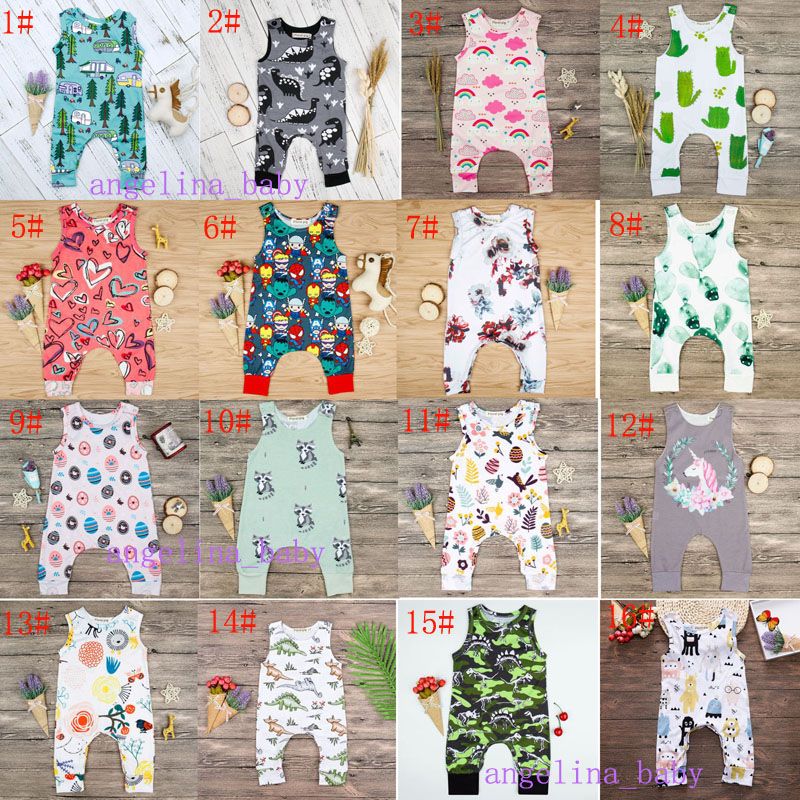 Compra 16 Estilos Mamelucos Impresos Para Bebés Niños Niñas Arco Iris  Floral Cactus Mamelucos De Dibujos Animados Recién Nacido Bebé Niño Niña  Mameluco Chaleco Monos Monos Z11 Barato | Entrega Rápida Y