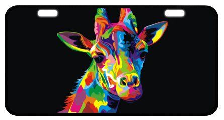 2019 Giraffe Art Decorative Front Plate Car Plate Car Tag License