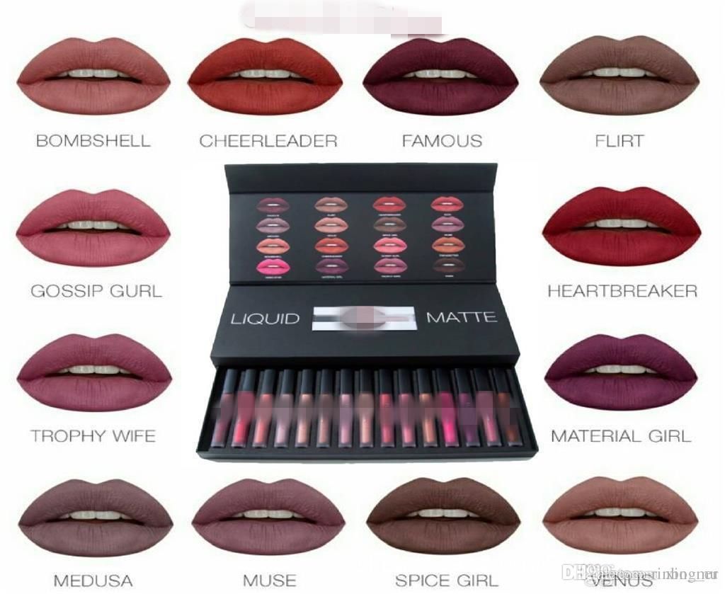 Cosmetic Huda Beauty Make Up Matte Lipstick Lip Gloss Cosmetic Long Lasting Waterproof Set Dhl Cheap Makeup Free Makeup Samples From Rinbomu 1558