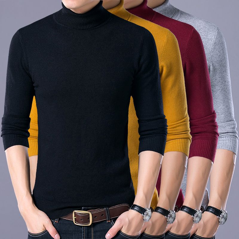 2017 Casual Half Turtleneck Sweater Men 