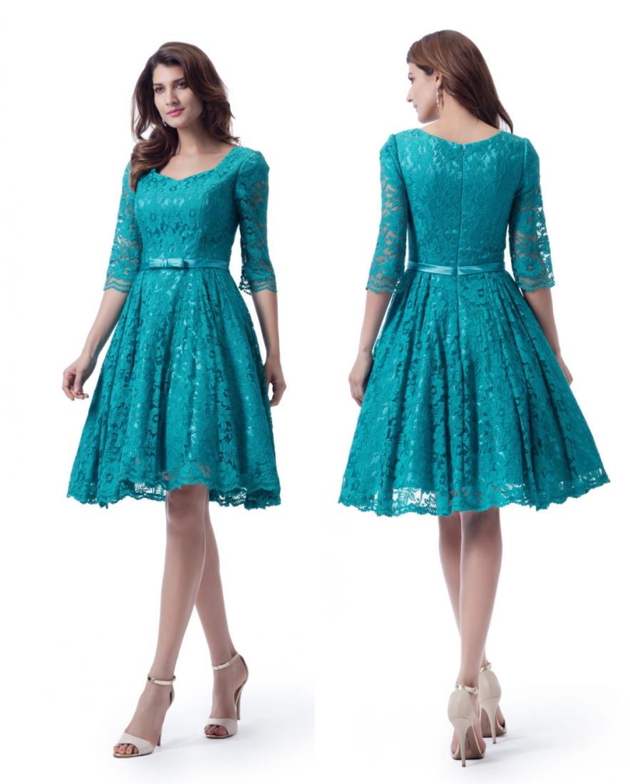 modest turquoise bridesmaid dresses