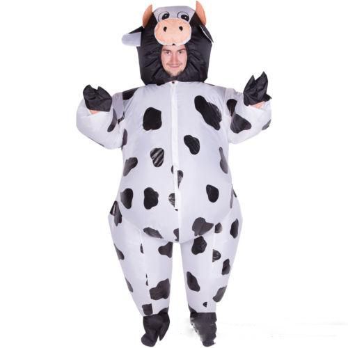 Adult Cow Inflatable Clothing Suit Cosplay Kostume Outfit Halloween unisex