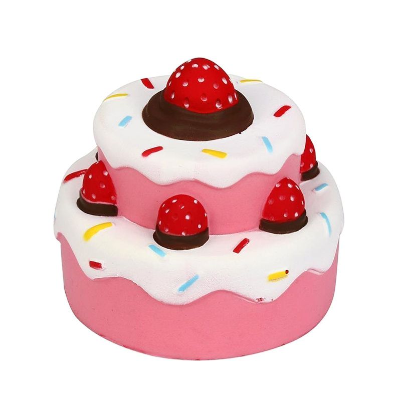 Strawberry Cake PU Cute Lovely Cartoon Pendant Kawaii Squishy Simulation  Bread Food Squishy Super Kid Toy Decompression Toys