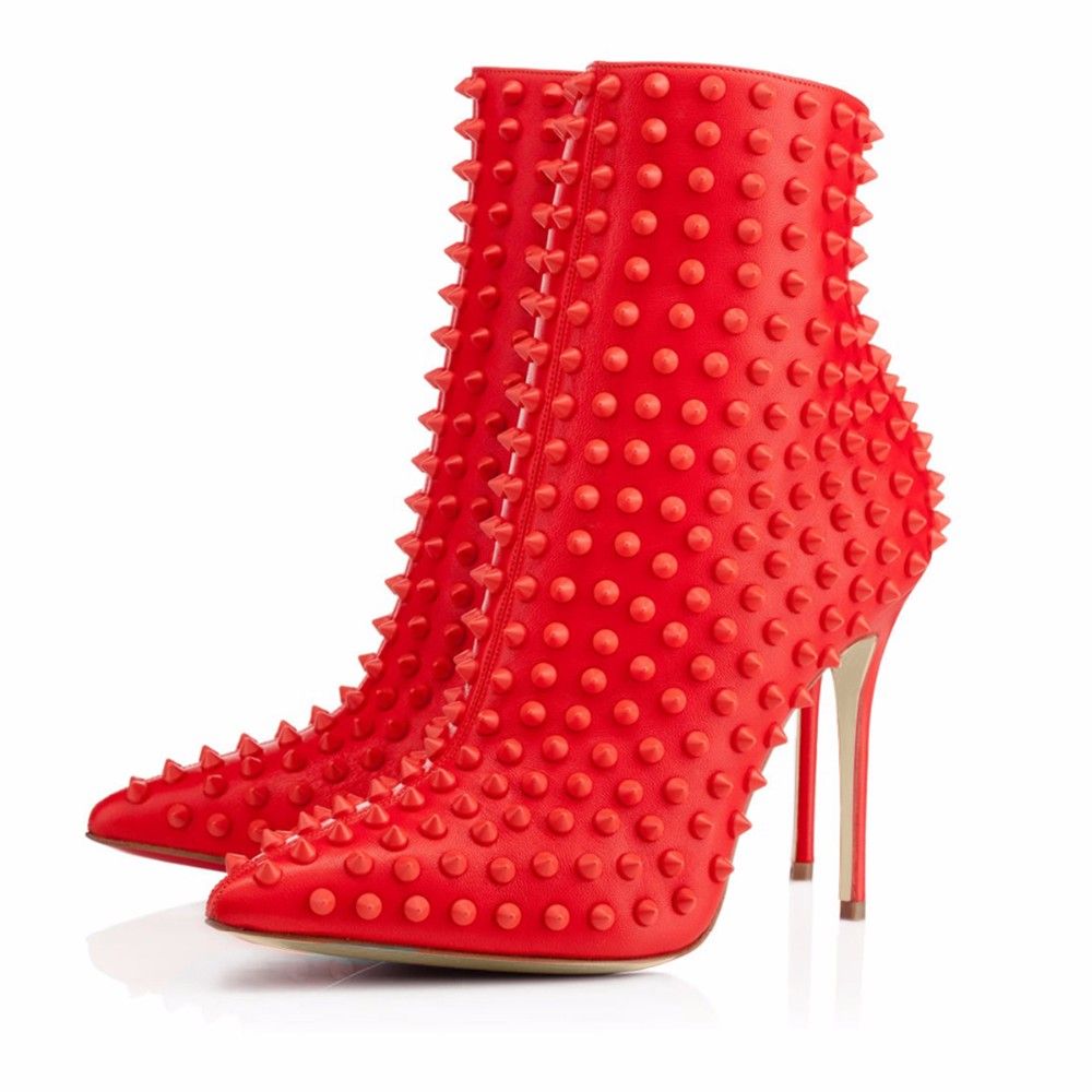 botines rojos mujer