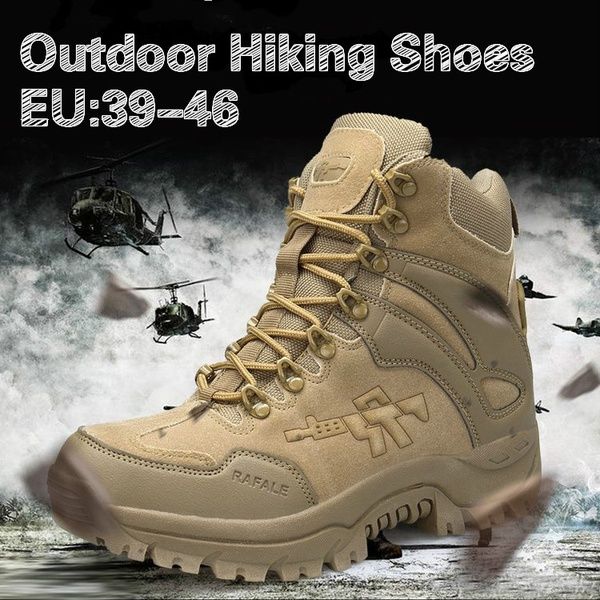 Compra Botas Tácticas Militares Para Hombre Desierto De Cuero Botas De  Ejército De Combate Al Aire Libre Zapatos De Senderismo Viajes Botas  Trekking Masculino Talla EU40 46 Barato | Entrega Rápida Y