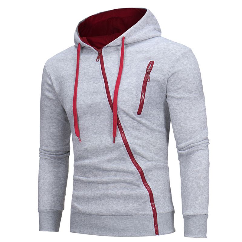 mens diagonal zipper jacket