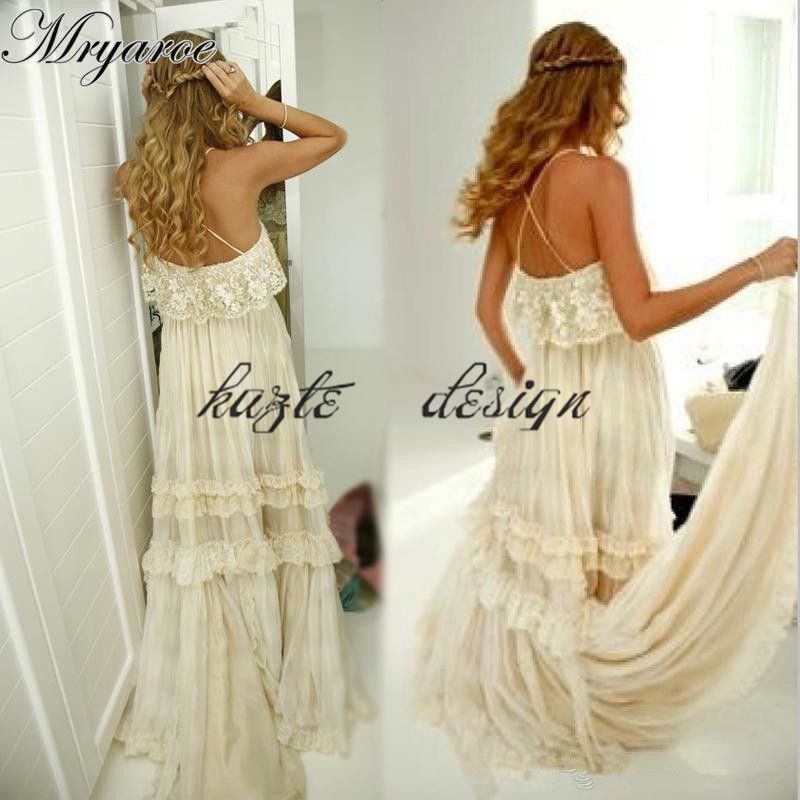 hippie beach wedding dress