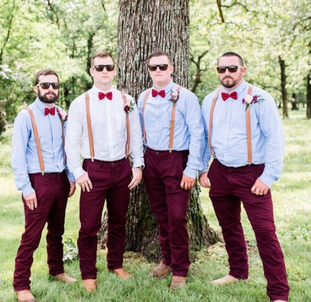 2018 Fall Country Wedding Burgundy Rustic Wedding Vest Brown With