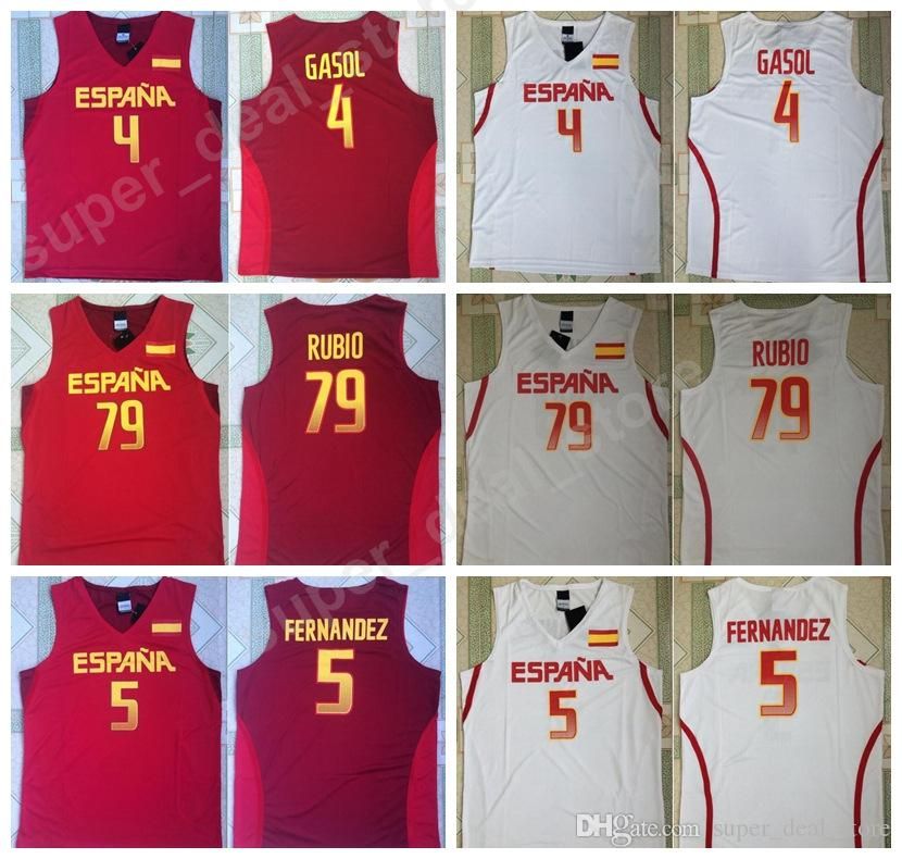 2020 2018 Team Spain Basketball Jerseys 