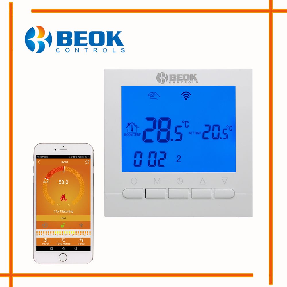 2020 Beok Bot 313 Wifi Gas Boiler Heating Thermostat Blue Amp White Room Temperature Controller Regulator For Boilers Weekly Programmable From