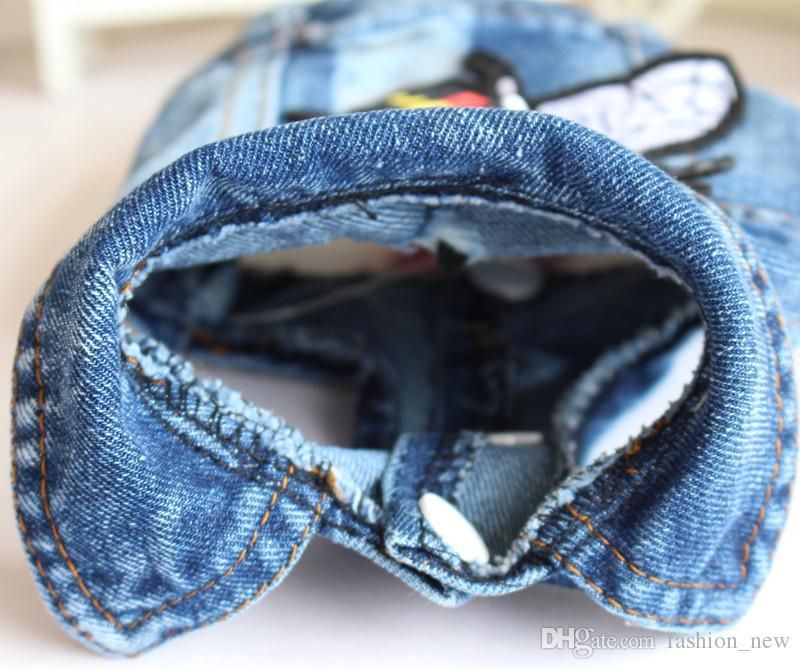 Jeans Petit Manteau Trou Princesse Gilet Abeille Cool À Pitbull Chiot Denim Capuche Broderie Chihuahua Rétro Veste Acheter Chien Chat bgy6f7