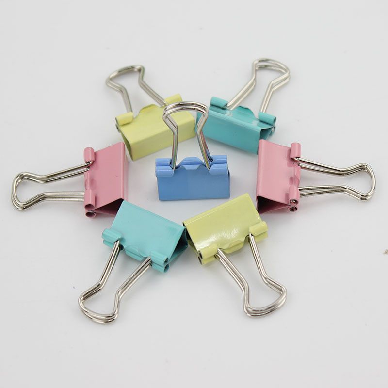 colored metal binder clips