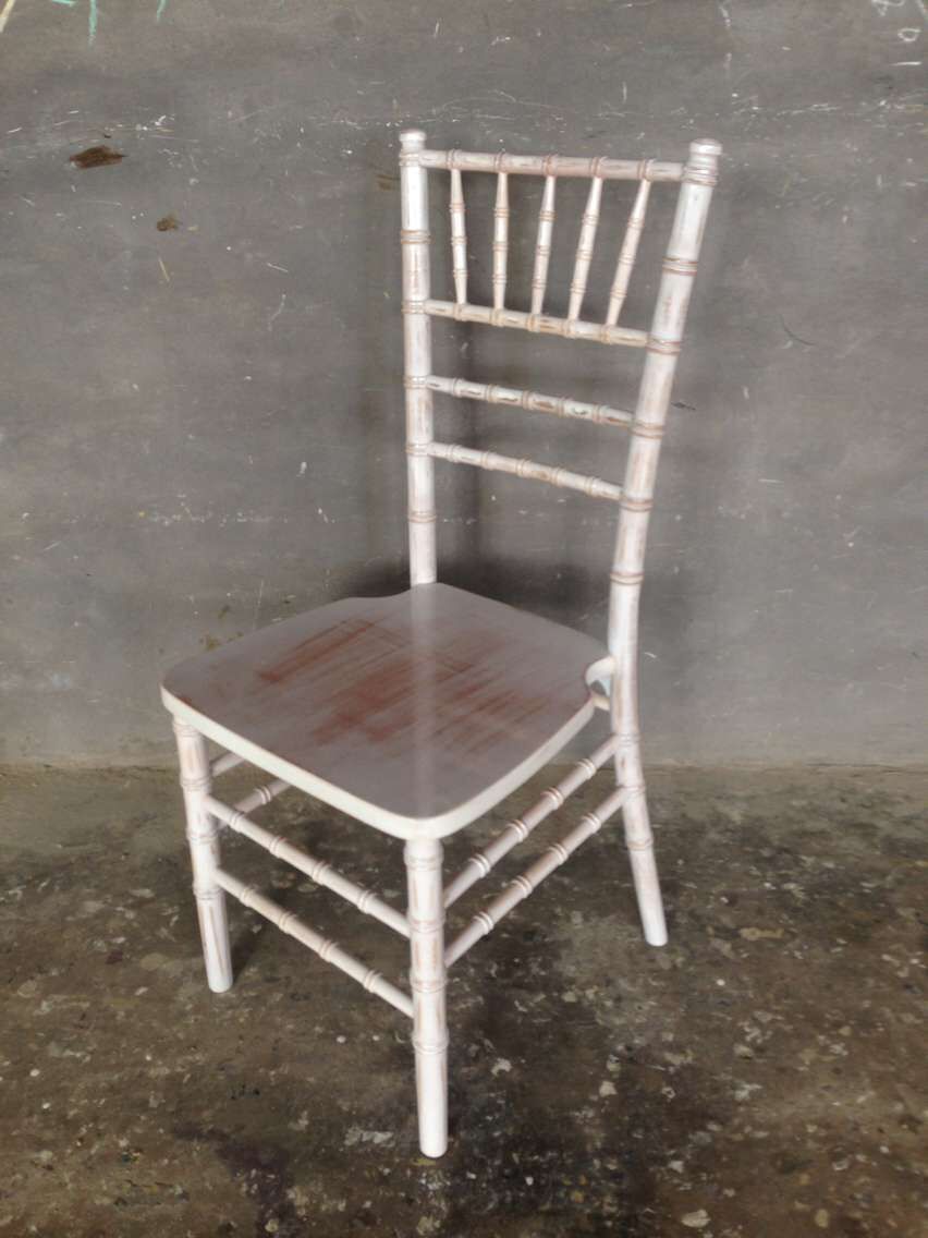 2019 Wooden Stackable Limewash Chiavari Wedding Chair For
