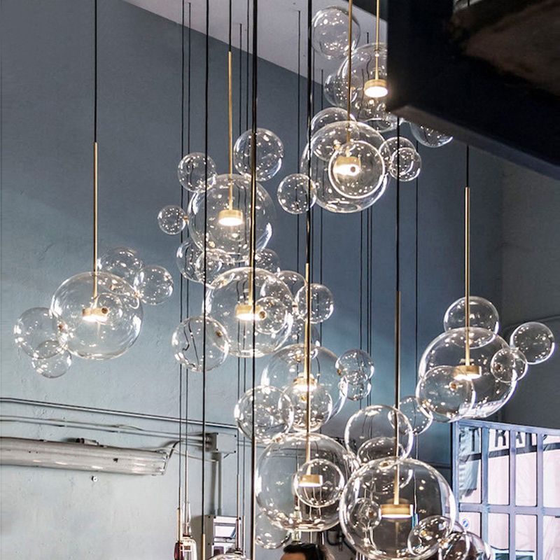 Pendant Lights Glass Minimalist Molecular Nordic Chandelier