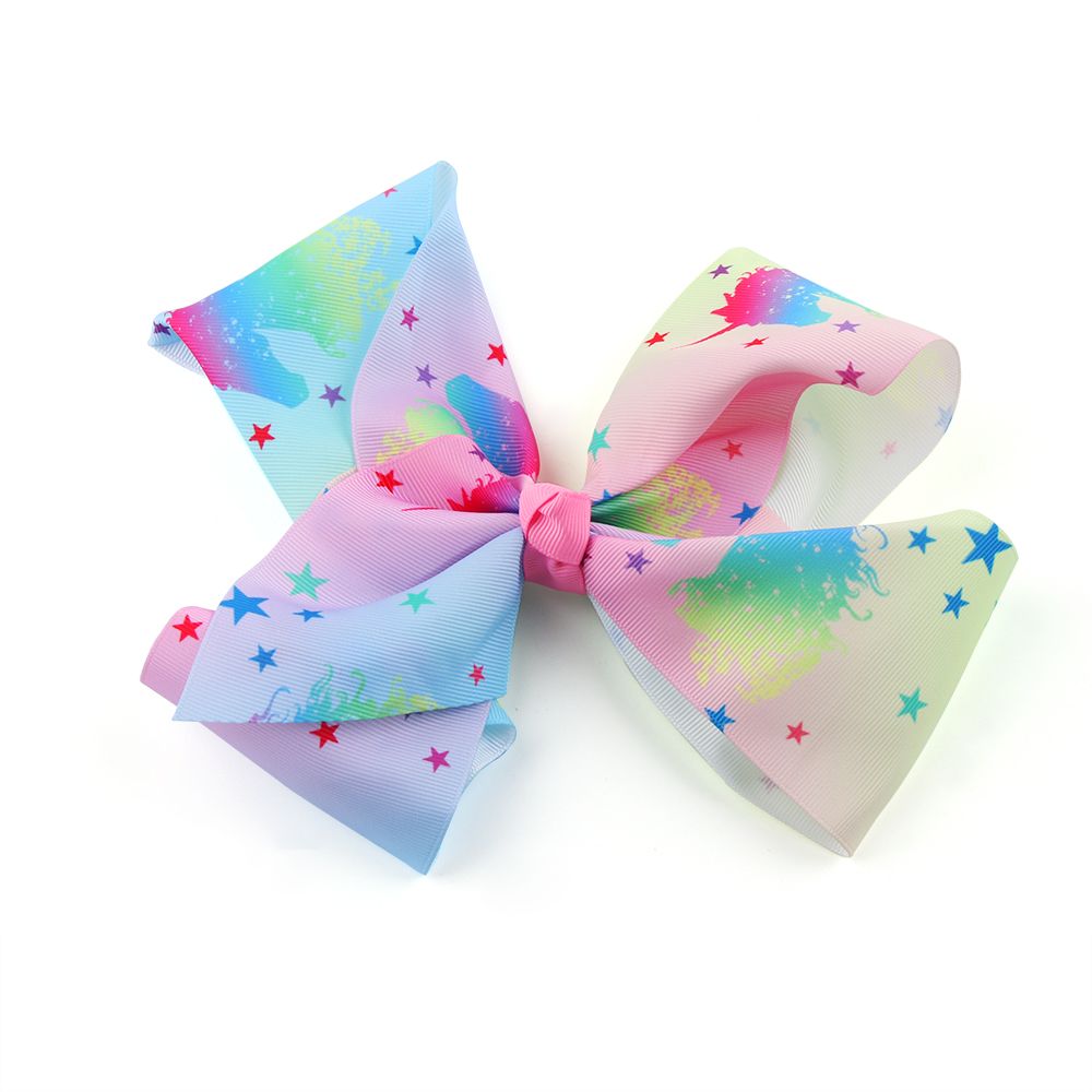 8inch Bows Baby Hair Barrette Kids Girl Lovely Unicorn Bowknot