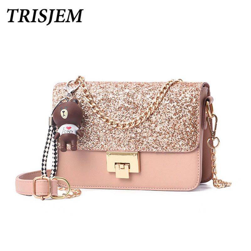 pink gold bag