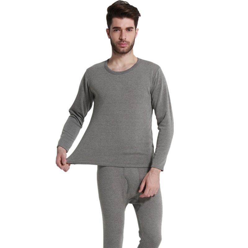 Traje de la ropa interior térmica los hombres de invierno más el terciopelo engrosamiento ropa
