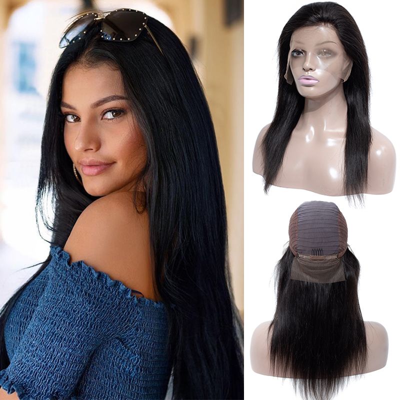 Brazilian Straight Hair Full Lace Wigs Body Deep Wave Lace Front