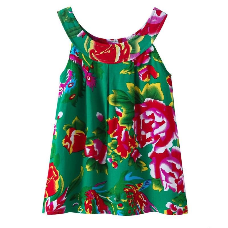2020 Fashion Summer Baby Girls Dress Cotton Sleeveless Floral Dress Korean Casual Straps Dress For Girls Children From Gomo 3 07 Dhgate Com