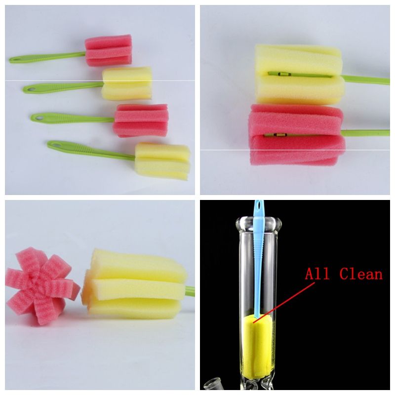 New Colorful Cleaning Brush Bong Dredge Portable Sponge Clean Up Tool Accessories For Glass Bong