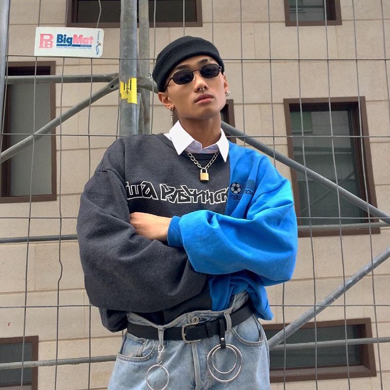gosha rubchinskiy double layer moletom com capuz