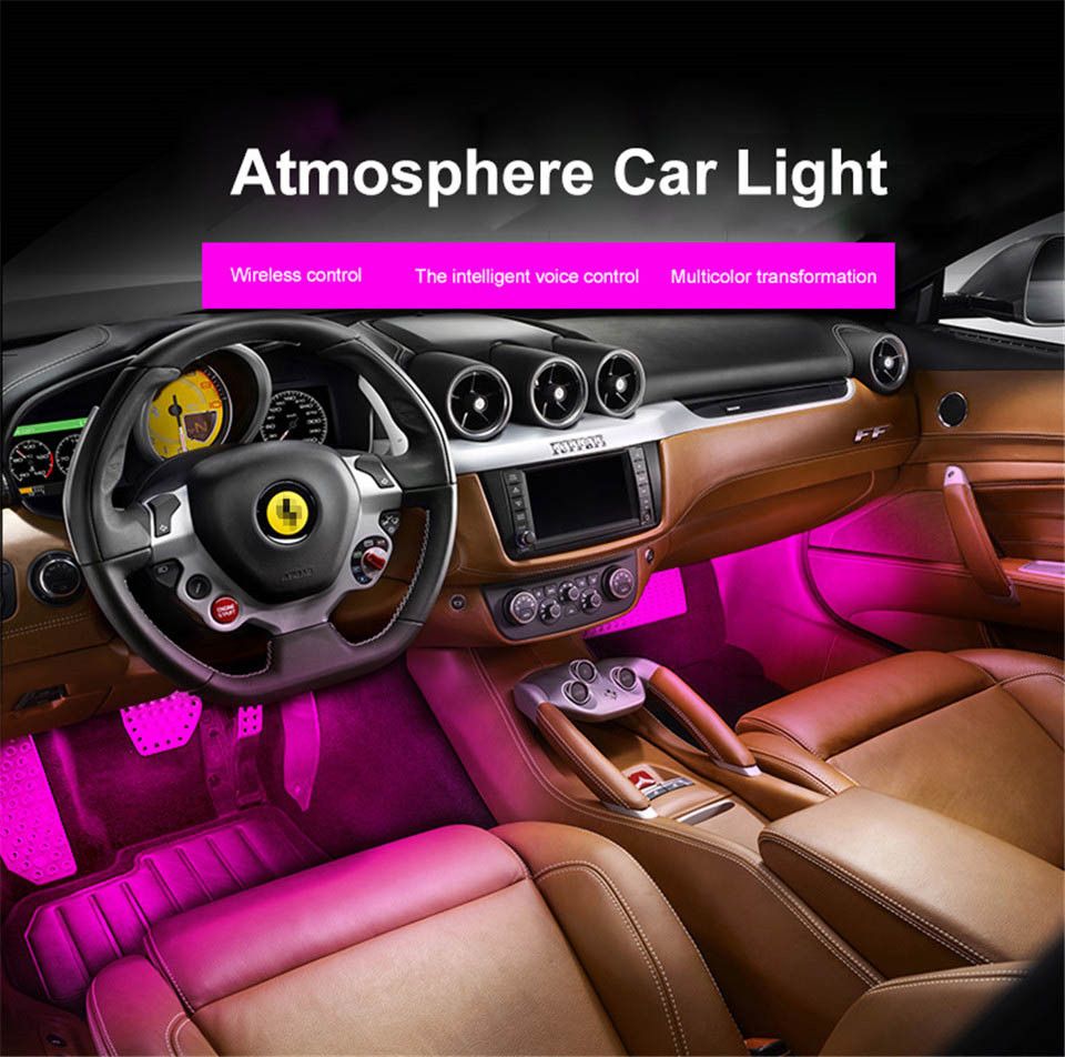 Grosshandel Atmosphare Auto Led Leuchten Streifen 4 In 1 Mit Musik Controller Farbwechsel Mit Musik Rhythmus Usb Led Leuchten Fur Auto Von Teateam