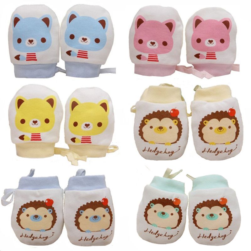 drawstring baby mittens