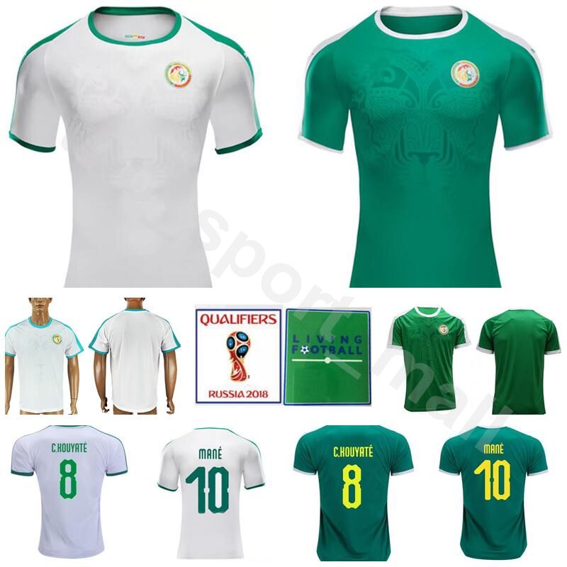 2020 Senegal Soccer Jerseys Men 10 Sadio Mane 8 Cheikhou Kouyate 7