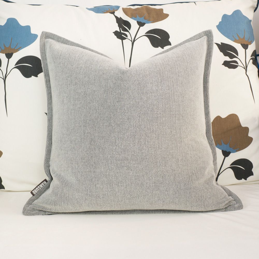 Nordic Style Hemming Cushion Black White Throw Pillow Cushion