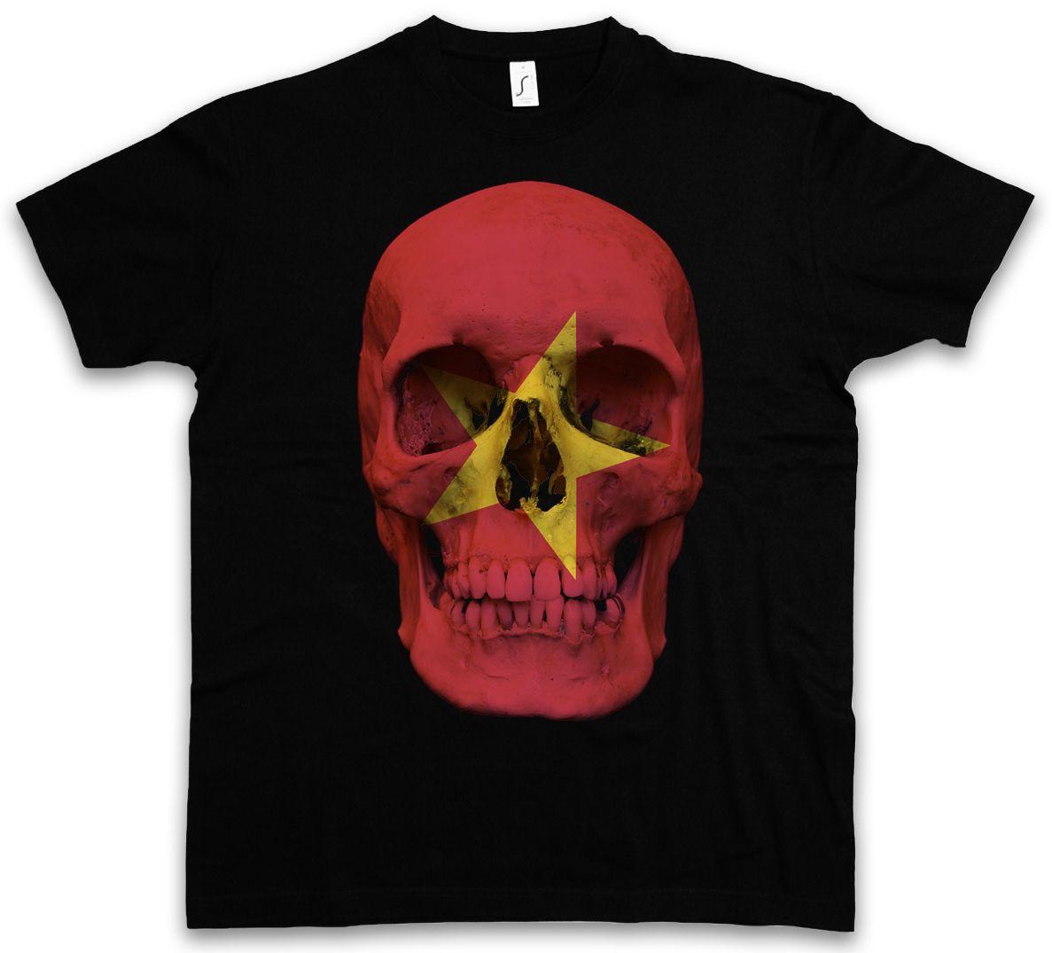 Classic Vietnam Skull Flag T Shirt Biker Mc Banner Shirt