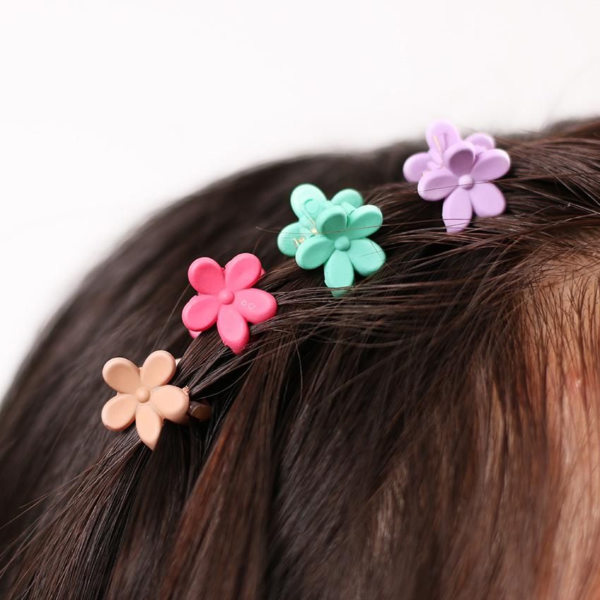 40 pcs Fashion Hair Accessories Hairpins Small Flowers Gripper Korean  Children 4 Claws Plastic Hair Clip Clamp