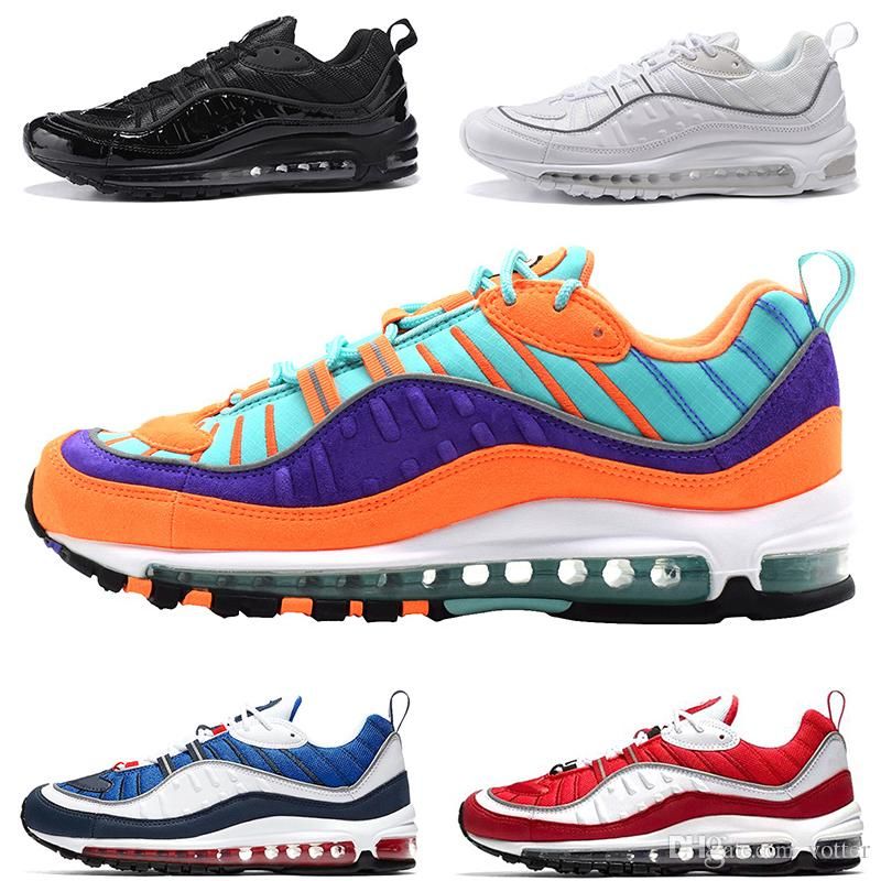 Compre Nike Air Max 98 Zapatillas De Running Para Hombre Cone Gundam Triple  Black White UK Racer Blue Red Run Zapatillas De Deporte 98s Sport Trainer  Designer Sneaker Talla 40 46 A