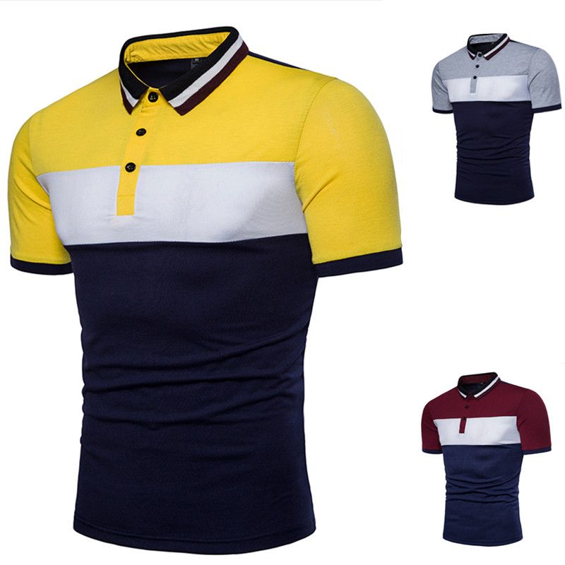 tri color polo shirt