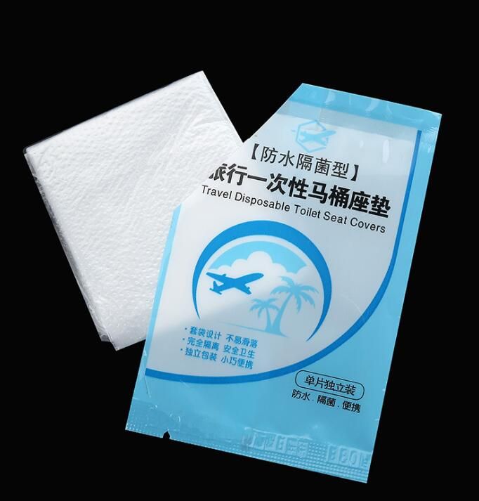 Usa e getta impermeabile di carta igienica coprisedili per camping viaggio bagno Blue 30 Pcs