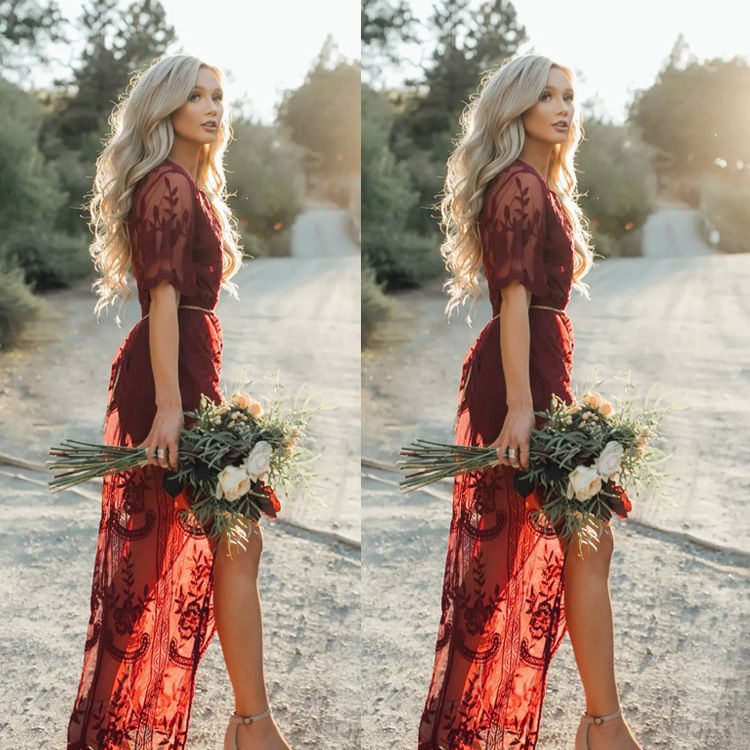 burgundy sun dresses