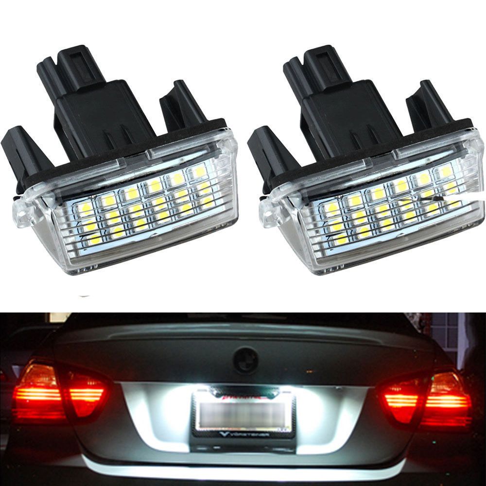 2x Led License Number Plate Lights For Toyota Camry Yaris Prius Corolla Fielder Car Truck Parts Auto Parts And Vehicles