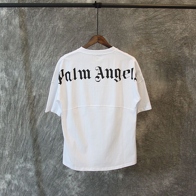 Palm Angels Camiseta Blanca Letras Negras Camisetas De Verano Hombres Diseñador Camiseta Mujeres Camiseta De Tamaño Hip Hop Street Tops € | DHgate