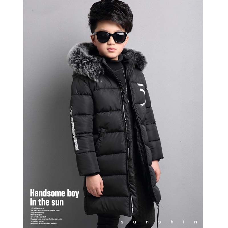 Jacket Parka Padded Coat Faux Fur Long Winter Warm Coat Hooded Girls Kids